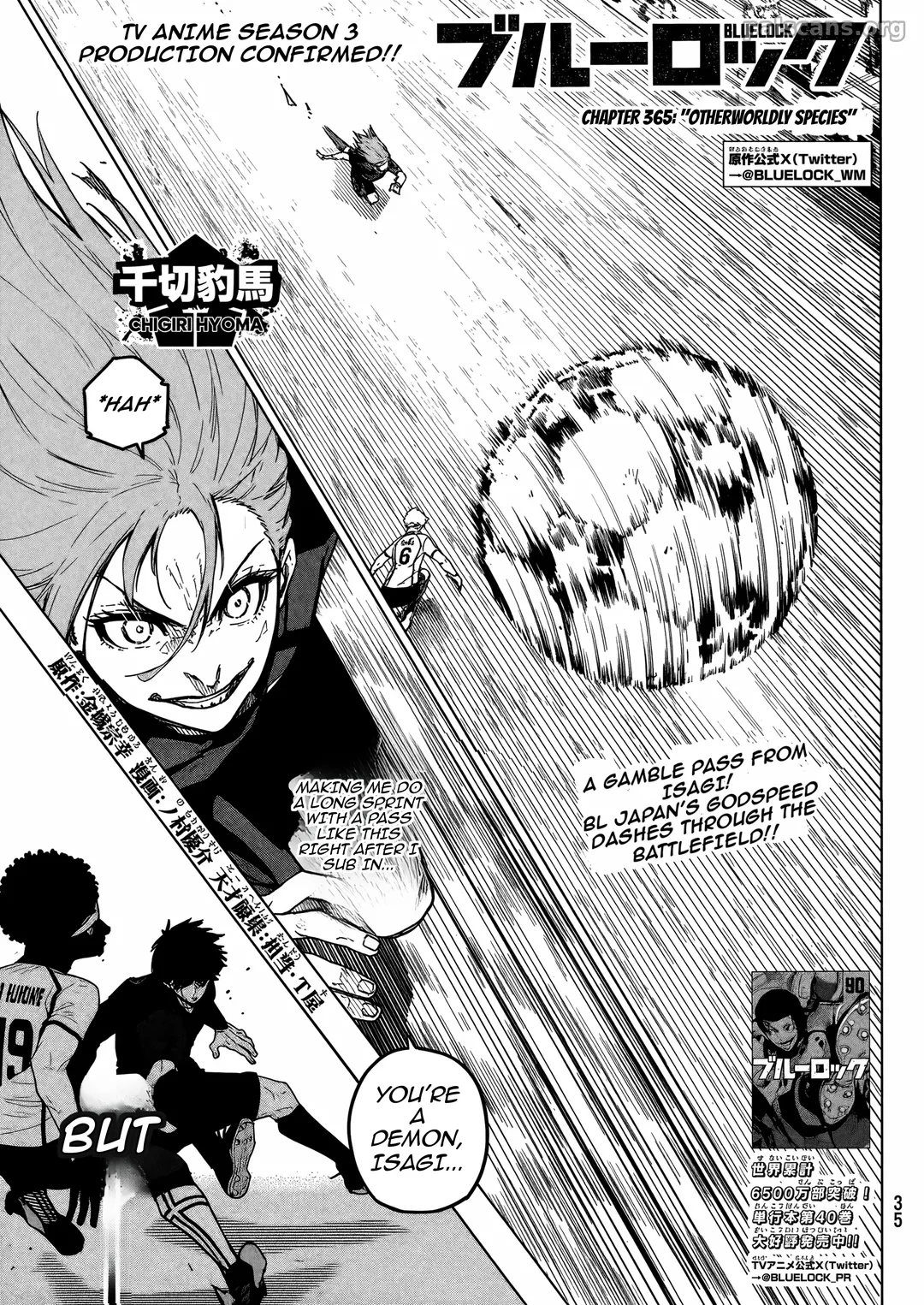 Blue Lock Chapter 365 page 1